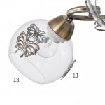 Люстра 6591200/3 E27 40Вт бронза 46х46х24 см