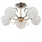 Люстра 6591205/5 E27 40Вт черный-золото 56х56х24 см