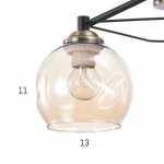 Люстра 6591206/2 E27 40Вт черный-бронза 48х20х23 см