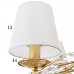 Люстра 6591215/7 E14 40Вт золото 80х80х70 см