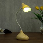 Лампа настольная 23767/1 LED 4Вт USB АКБ бежевый 9,5х8х33 см