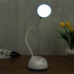 Лампа настольная сенсорная 23777/1 LED 8Вт USB АКБ белый-сиреневый 13х13х37 см