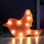 Ночник "Птичка" 9хLED батарейки 2АА МИКС 18х3х20,5 см