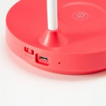 Лампа настольная сенсорная 91018/1 LED 5Вт USB AKB 3 режима 3000-6000К кораловый 12х12х42 см   47348