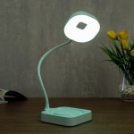 Лампа настольная сенсорная 85300/1 12хLED 3Вт 3 режима диммер USB AKB лазурный 11х12,8х35 см   47348