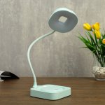 Лампа настольная сенсорная 85300/1 12хLED 3Вт 3 режима диммер USB AKB лазурный 11х12,8х35 см   47348