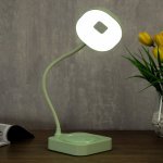 Лампа настольная сенсорная 85301/1 12хLED 3Вт диммер USB AKB светло-зеленый 11х12,8х35 см