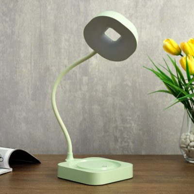 Лампа настольная сенсорная 85301/1 12хLED 3Вт диммер USB AKB светло-зеленый 11х12,8х35 см