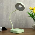 Лампа настольная сенсорная 85301/1 12хLED 3Вт диммер USB AKB светло-зеленый 11х12,8х35 см