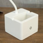Лампа настольная сенсорная 85302/1 18хLED 3Вт диммер USB AKB белый 10х10,5х43 см