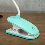 Лампа настольная сенсорная 85306/1 24хLED 3Вт 3 режима USB AKB лазурный 13х7х48 см