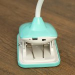 Лампа настольная сенсорная 85306/1 24хLED 3Вт 3 режима USB AKB лазурный 13х7х48 см