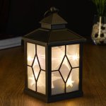 Ночник 48125 LED батарейки 3хААА черный 10х10х24 см