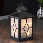 Ночник 48125 LED батарейки 3хААА черный 10х10х24 см