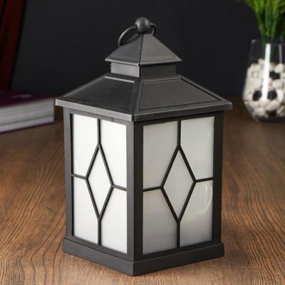 Ночник 48125 LED батарейки 3хААА черный 10х10х24 см