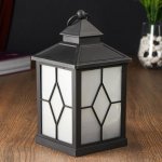 Ночник 48125 LED батарейки 3хААА черный 10х10х24 см