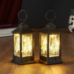 Ночник 48128 LED батарейки 3хLR44 черный 5,5х5,5х15,5 см