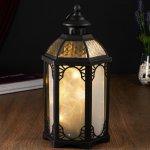 Ночник 48131 LED батарейки 3хААА черный 16х16х35 см