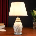 Лампа настольная 38039/1 E14 40Вт белый-серый 22х22х37,5 см