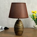 Лампа настольная 32170/1 E14 40Вт кофейный с золотой патиной 22х22х36 см