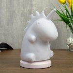 Ночник c USB "Единорог" LED RGB батарейки 3AAA белый 13x15xx20 см