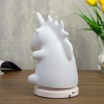 Ночник c USB "Единорог" LED RGB батарейки 3AAA белый 13x15xx20 см