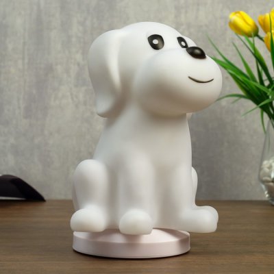 Ночник c USB Ночник c USB "Собачка" LED RGB батарейки 3AAA белый 13x15xx20 см