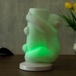 Ночник c USB "Обезьянка" LED RGB батарейки 3AAA белый 12,5x11xx20 см