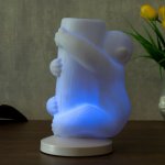 Ночник c USB "Обезьянка" LED RGB батарейки 3AAA белый 12,5x11xx20 см