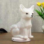 Ночник c USB "Лиса" LED RGB батарейки 3AAA белый 12,5x11xx19,5 см