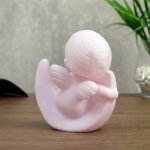 Ночник "Девочка на луне" LED батарейки 3xLR белый 10х13х15 см