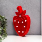 Ночник "Клубника" 9хLED батарейки 2xAA 18х3,5х24 см  МИКС