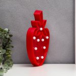 Ночник "Клубника" 9хLED батарейки 2xAA 18х3,5х24 см  МИКС