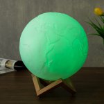 Ночник с ПДУ "Планета" RGB LED USB белый 18x18x19 см