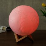 Ночник с ПДУ "Планета" RGB LED USB белый 18x18x19 см