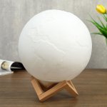 Ночник с ПДУ "Планета" RGB LED USB белый 18x18x19 см