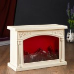 Ночник камин 48124/1 батарейки 3хАА белый 27,5х11,5х19,5 см