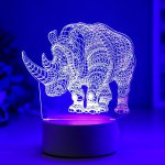 Светильник "Носорог" LED RGB от сети