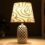 Лампа настольная 36650/1 E14 40Вт белый-серебро H32,5 см