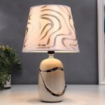 Лампа настольная 36655/1 E14 40Вт белый-серебро H33 см