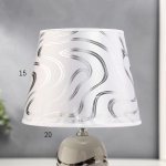 Лампа настольная 36655/1 E14 40Вт белый-серебро H33 см