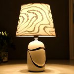 Лампа настольная 36655/1 E14 40Вт белый-серебро H33 см