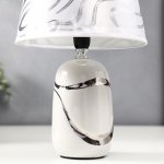 Лампа настольная 36655/1 E14 40Вт белый-серебро H33 см