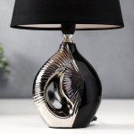 Лампа настольная 36657/1 E14 40Вт черный-серебро H31,5 см