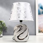 Лампа настольная 36659/1 E14 40Вт белый-серебро H33,5 см