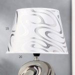 Лампа настольная 36659/1 E14 40Вт белый-серебро H33,5 см