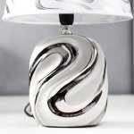 Лампа настольная 36659/1 E14 40Вт белый-серебро H33,5 см