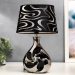 Лампа настольная 36663/1 E14 40Вт черный-серебро H37 см