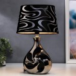 Лампа настольная 36663/1 E14 40Вт черный-серебро H37 см