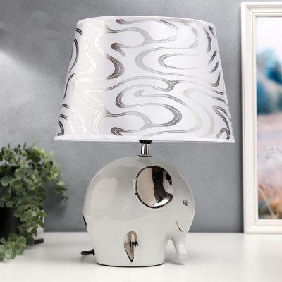 Лампа настольная 36671/1 E14 40Вт белый-серебро H37,5 см